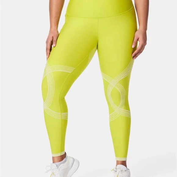 Fanka Power Sculpt, side pocket, full length leggings in Citron/Lemonade - Picture 2 of 11